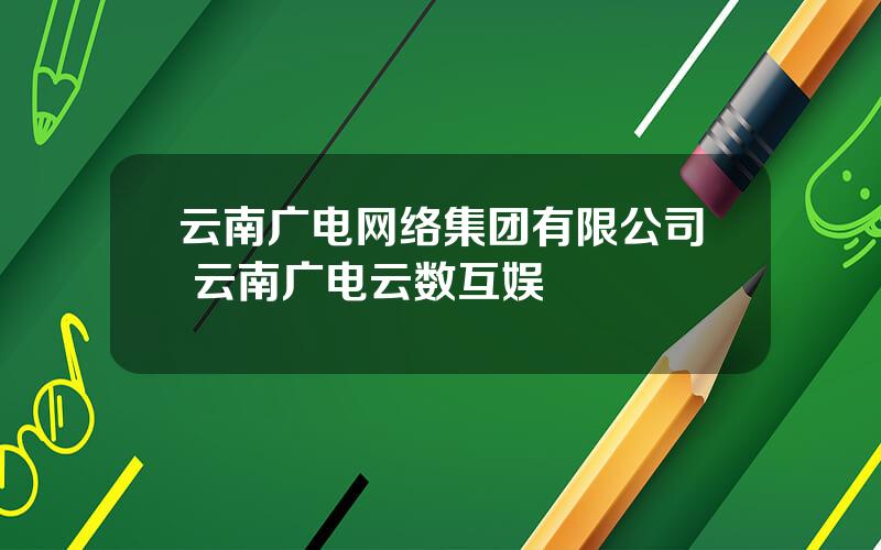 云南广电网络集团有限公司 云南广电云数互娱